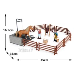 DIY Horse Race Model Horseman Farm Animal Figurines Action & Toy Figures ABS Emulation Toys for Children Christmas Birthday Gift