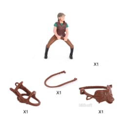 DIY Horse Race Model Horseman Farm Animal Figurines Action & Toy Figures ABS Emulation Toys for Children Christmas Birthday Gift