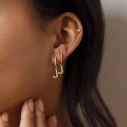 Nidin Hot Sale Initial A-Z Letters Mini Small Hoop Earrings Gold Color Zircon Jewelry Alphabet Fashion Christmas New Year Gift