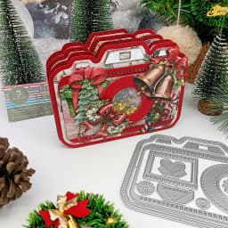 Alinacutle Camera Album Metal Cutting Die Cut for Christmas Gift Paper Craft Handmade Card Making DIY Greeting Card Scrapbooking