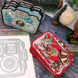 Alinacutle Camera Album Metal Cutting Die Cut for Christmas Gift Paper Craft Handmade Card Making DIY Greeting Card Scrapbooking