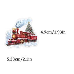 50PCS Celebrating Christmas Cartoon Art PET Stickers Creative Personality Retro Fun Snowman Christmas Tree Crystal Ball Gift Box