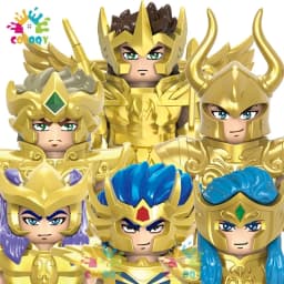 Kids Toys Comic Cartoon Building Blocks Gold Saint Seiya Athena Bronze Saint Mini Action Figures Toys For Kids Christmas Gifts