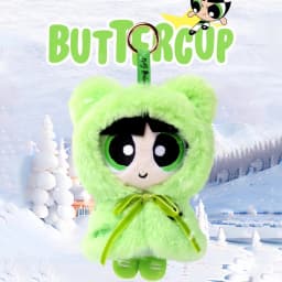 Genuine Powerpuff-Girls Plush Cape Doll Kawayii Blossom Bubbles Buttercup Cartoon Backpack Decorative Dolls Toys Christmas Gifts