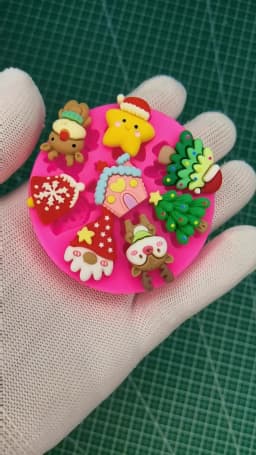 Christmas Little Bell Mold Christmas Series Fondant Sugar Cupcake Craft Silicone Molds Drop Glue Decorative Epoxy Resin Mold