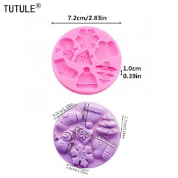 Christmas Little Bell Mold Christmas Series Fondant Sugar Cupcake Craft Silicone Molds Drop Glue Decorative Epoxy Resin Mold