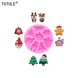 Christmas Little Bell Mold Christmas Series Fondant Sugar Cupcake Craft Silicone Molds Drop Glue Decorative Epoxy Resin Mold