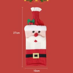 Christmas Wine Bottle Cover Set Santa Snowman Woven Wine Bottle Bags for Christmas Party Dinner Table Decorations New Year Gifts