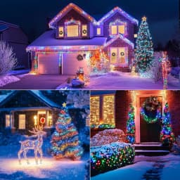 1pcs Solar String Lights Outdoor Waterproof LED Outdoor 8 Modes Christmas Fairy Light for Patio Yard Tree Garden Balcony Decor