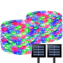 1pcs Solar String Lights Outdoor Waterproof LED Outdoor 8 Modes Christmas Fairy Light for Patio Yard Tree Garden Balcony Decor