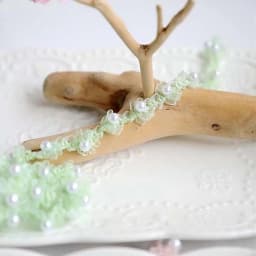 1Yard Beaded Pearl Fringe Ribbon DIY Collar Cuff Garment Lace Applique 1.5CM Wide,Gift Wrapping Christmas Tree Decor