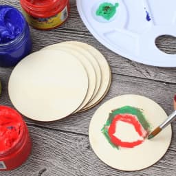 Diameter 1-10cm Wood Circles Unfinished Round Wood Discs for Wood Craft DIY Wedding Decoration Christmas Tree Ornaments