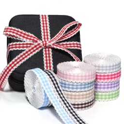 5Yards New 10mm Plaid Cotton Ribbon Wedding Christmas Decoration DIY Sewing Fabric Handmade Bow Ribbons Flower Gift Packaging