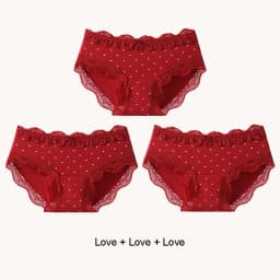 Triangular Panties Set Pack Christmas Day Women Underwear Women's Cotton Briefs Lingerie Sexy Underpants Seamless Lace Intimates
