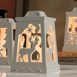 5pcs Christmas Candle Holder Silicone Molds Set, 3 Styles: Snowflake, Snowman & Reindeer – DIY Plaster Lamp Holders, Resin Craft