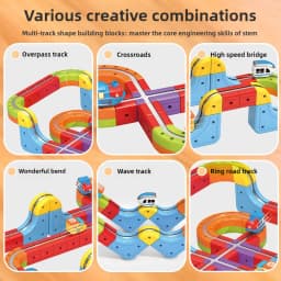 DIY Assemble Magnetic Track Train Toys for Kids Electronic Magical Rail Car Construction Children Educational Toy Christmas Gift