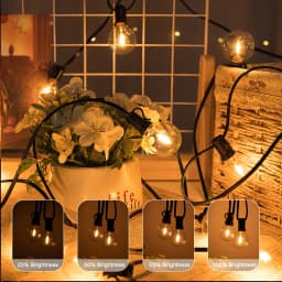 G40 Outdoor LED String Light EU Plug Shatterproof IP44 Waterproof Garden String Light for Christmas Party Patio Decor Atmosphere