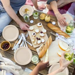 25/50PCS 9inch Circular Paper Plates Disposable Biodegradable Paper Plates Suitable Party Christmas Barbecue Salad Desserts