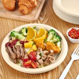 25/50PCS 9inch Circular Paper Plates Disposable Biodegradable Paper Plates Suitable Party Christmas Barbecue Salad Desserts