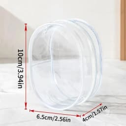 Portable Mini Clear Zipper Storage Bag Keychain Cartoon Doll Mystery Box Organizer for Earphones Chargers for Christmas