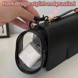 Portable Mini Clear Zipper Storage Bag Keychain Cartoon Doll Mystery Box Organizer for Earphones Chargers for Christmas