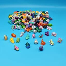10/30pc [3D printed mini animal decorations] Fantasy animal decorations, bright mixed colors, suitable for home and office decoration, car decoration, Christmas, Halloween and other holiday gifts