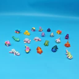 10/30pc [3D printed mini animal decorations] Fantasy animal decorations, bright mixed colors, suitable for home and office decoration, car decoration, Christmas, Halloween and other holiday gifts