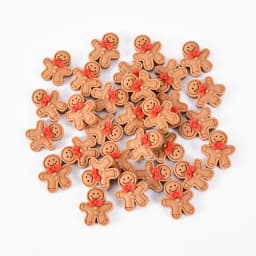 10/20Pcs Christmas Gingerbread Man Resin Flatback Cabochon Figurine Scrapbook Xmas Decoration Ornaments DIY Jewelry Accessories
