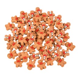 10/20Pcs Christmas Gingerbread Man Resin Flatback Cabochon Figurine Scrapbook Xmas Decoration Ornaments DIY Jewelry Accessories