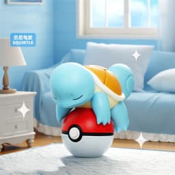 Authentic Pokémon Eevee Handmade Pikachu CHARMANDER SQUIRTLE Cartoon Model Desktop Ornament Children's Toys Christmas Gift