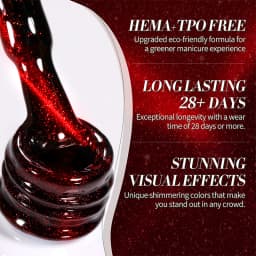 BORN PRETTY 10ml Red Glass Bead Cat Magnetic Gel Ultra Shine Semi Permanent Soak Off UV Gel Christmas Manicure Nail Art Varnish