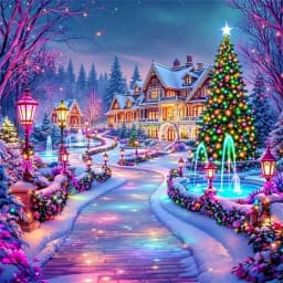 Evershine New Arrival Diamond Embroidery House Landscape Mosaic Winter DIY Diamond Painting Street Tree Christmas Gift