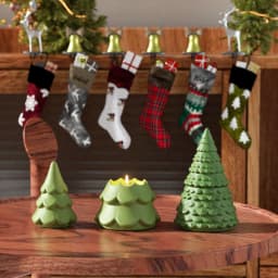 Nicole Christmas Tree Candle Jar with Lid Concrete Silicone Mold DIY Handmade Jesmonite and Cement Christmas Mould