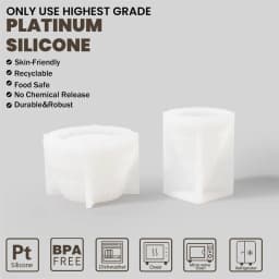 Nicole Christmas Tree Candle Jar with Lid Concrete Silicone Mold DIY Handmade Jesmonite and Cement Christmas Mould