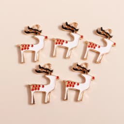 10pcs Mix Enamel Christmas Charms Noel Star Hats Santa Claus Pendants for Diy Jewelry Making Necklace Earring Making Accessories