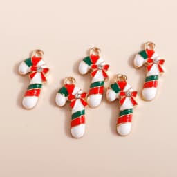 10pcs Mix Enamel Christmas Charms Noel Star Hats Santa Claus Pendants for Diy Jewelry Making Necklace Earring Making Accessories