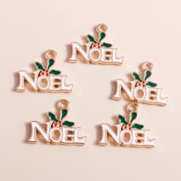 10pcs Mix Enamel Christmas Charms Noel Star Hats Santa Claus Pendants for Diy Jewelry Making Necklace Earring Making Accessories