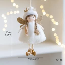 Cute pink mesh skirt golden crown ballet mouse pendant creative New Year and Christmas mouse decoration
