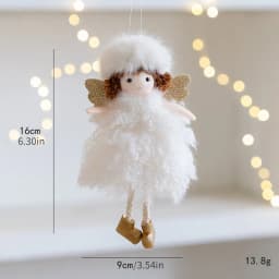 Cute pink mesh skirt golden crown ballet mouse pendant creative New Year and Christmas mouse decoration