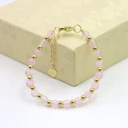 Charm Lovely Baby Baptism Bracelet Natural Stone Crystal Lobster Clasp Parts Yoga Christmas Wedding Girls Gift Jewelry Fashion