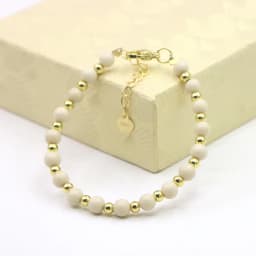 Charm Lovely Baby Baptism Bracelet Natural Stone Crystal Lobster Clasp Parts Yoga Christmas Wedding Girls Gift Jewelry Fashion