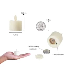3/6/12 Pieces Warm White Moving Wick LED Tea Light Candles,Decorative Church Religious Wedding Christmas Candles