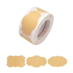 250Pcs Natural Kraft Tags Sticker Self-Adhesive Customize Holiday Present Stickers for Jars,Christmas Gift,Name Tags,Mason Jars
