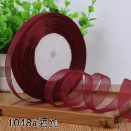 12mm Organza Ribbon 45Meters/Roll DIY Handmade Clothing Accessories Christmas Wedding Birthday Party Gift Wrapping Ribbon