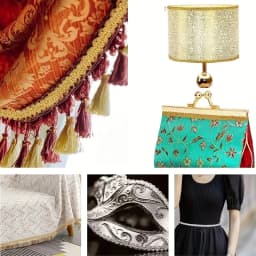 5 Yards Golden Thread Embroidery Lace Fabric Wave Trim For Festival Clothing Christmas Accessories Sewing Repair