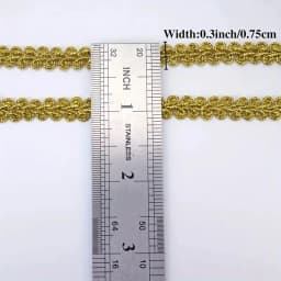 5 Yards Golden Thread Embroidery Lace Fabric Wave Trim For Festival Clothing Christmas Accessories Sewing Repair