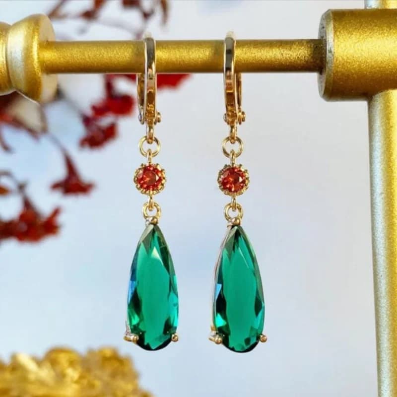  Fashion Elegant  Earrings for Women Hayao Miyazaki Howl's Moving Castle  Red Beads Christmas Jewelry Gift