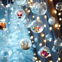10/1Pc Christmas Transparent Ball Plastic Christmas Trees Open Ball Box Bauble Ornament Wedding Gift Party Home Decoration