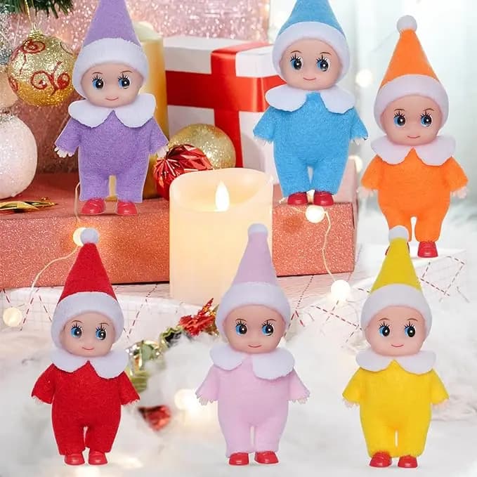 Colorful Christmas Baby Elf Doll - Christmas Baby Boy & Girl Little Elf Dolls Xmas Decorations Kids Toys Pregnant Mother’s Gift