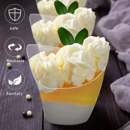 20/40PCS100ML Disposable Plastic Dessert Cups Birthday Transparent Party Ice Cream Home Christmas Supplied